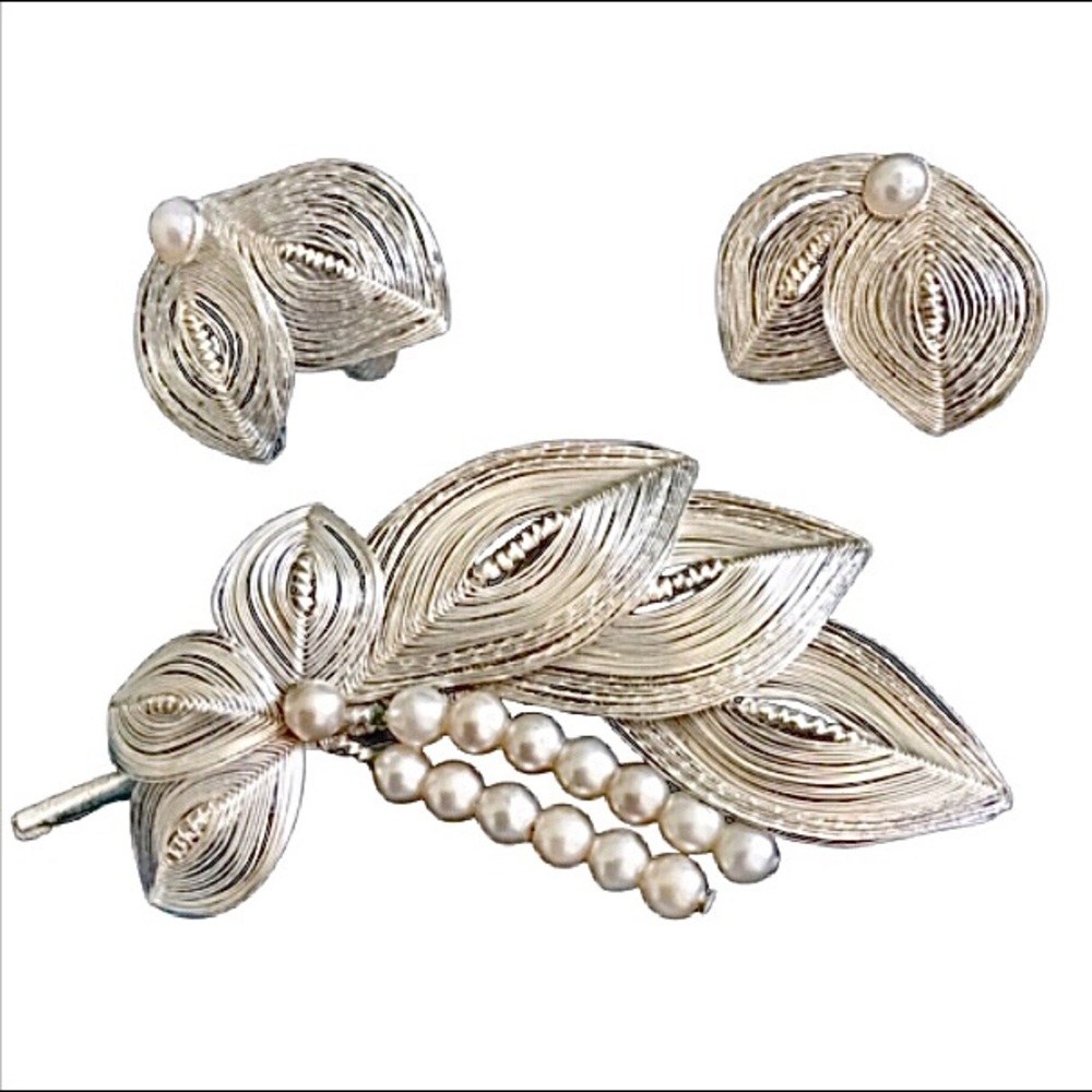 Vintage Germany Silver Filigree 3-pc set